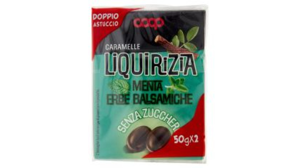 Caramelle Liquirizia Menta Erbe Balsamiche Senza Zucchero 2 X 50 G
