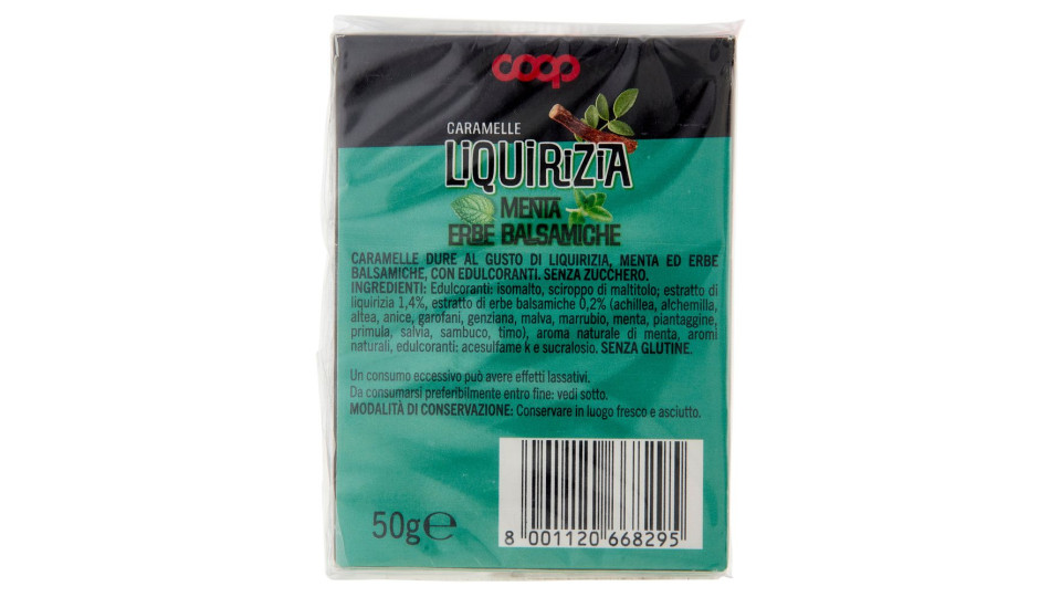 Caramelle Liquirizia Menta Erbe Balsamiche Senza Zucchero 2 X 50 G