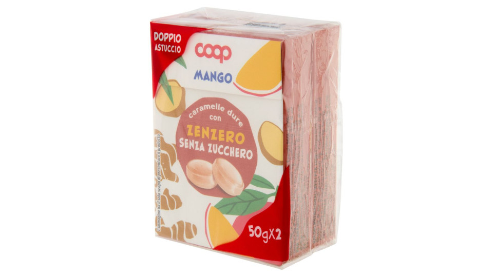 Caramelle Dure Con Zenzero Senza Zucchero Mango 2 X 50 G