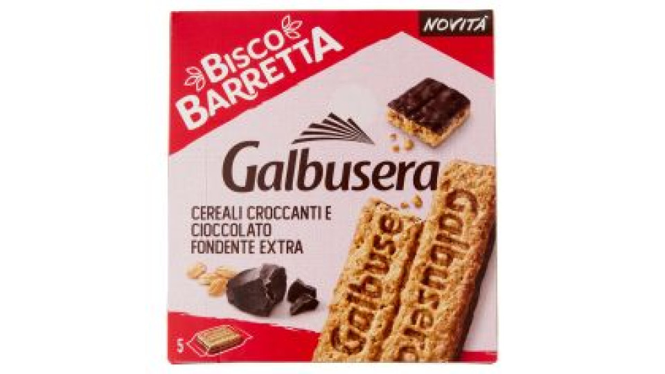 Galbusera Biscobarretta Cereali Croccanti E Cioccolato Fondente Extra 5x46 G