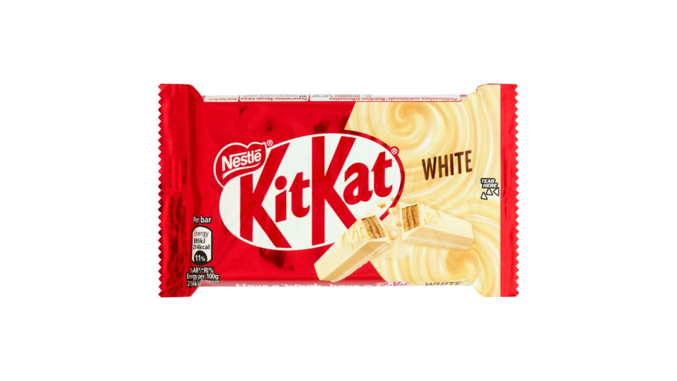 Kitkat White Wafer Con Copertura Bianca 3 Snack Da 41,5g