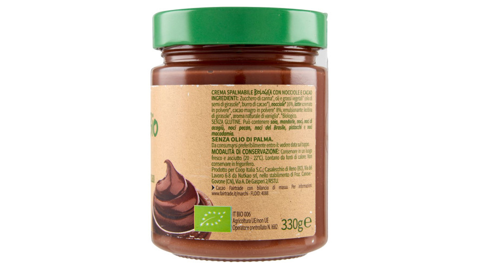 Crema Con Nocciole E Cacao Biologica 330 G