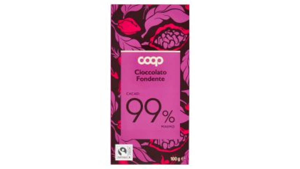 Cioccolato Fondente Cacao: 99% Minimo 100 G