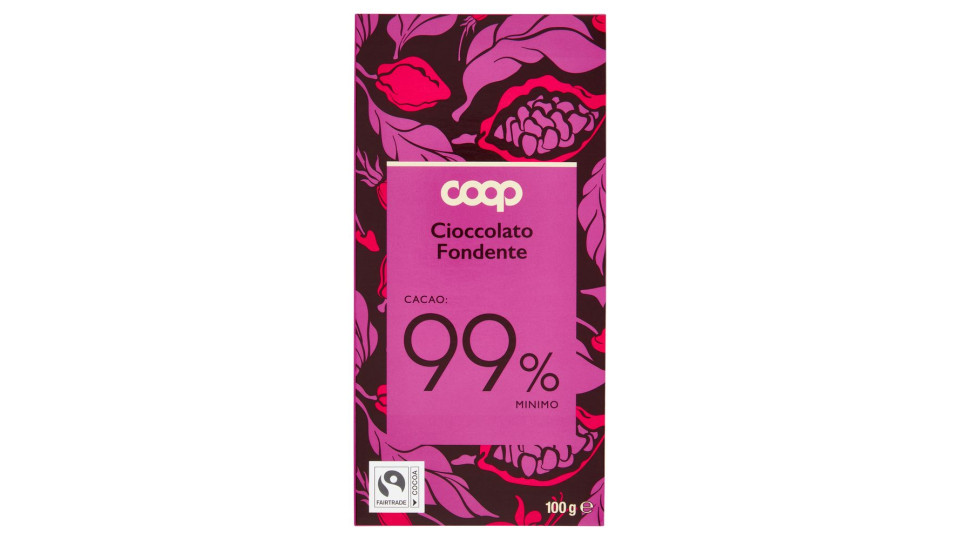 Cioccolato Fondente Cacao: 99% Minimo 100 G