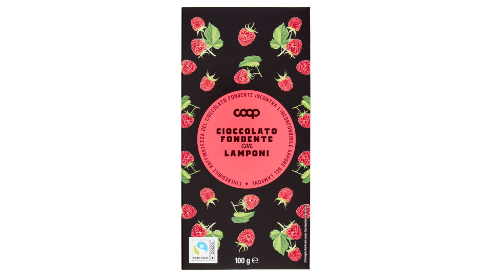 Cioccolato Fondente Con Lamponi 100 G