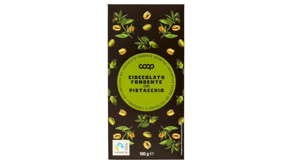 Cioccolato Fondente Con Pistacchio 100 G