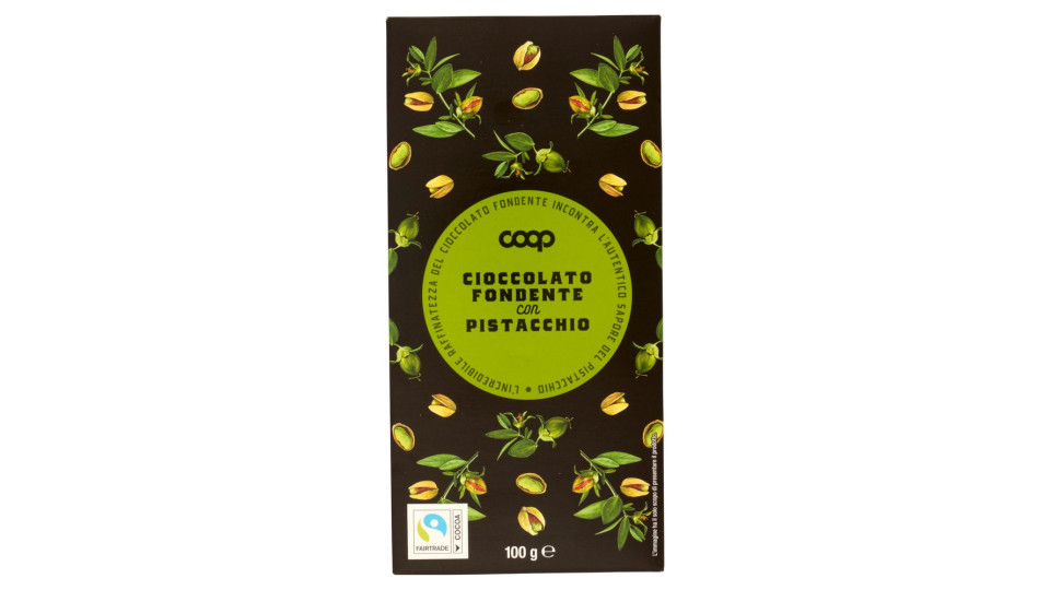 Cioccolato Fondente Con Pistacchio 100 G