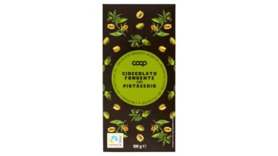 Cioccolato Fondente Con Pistacchio 100 G