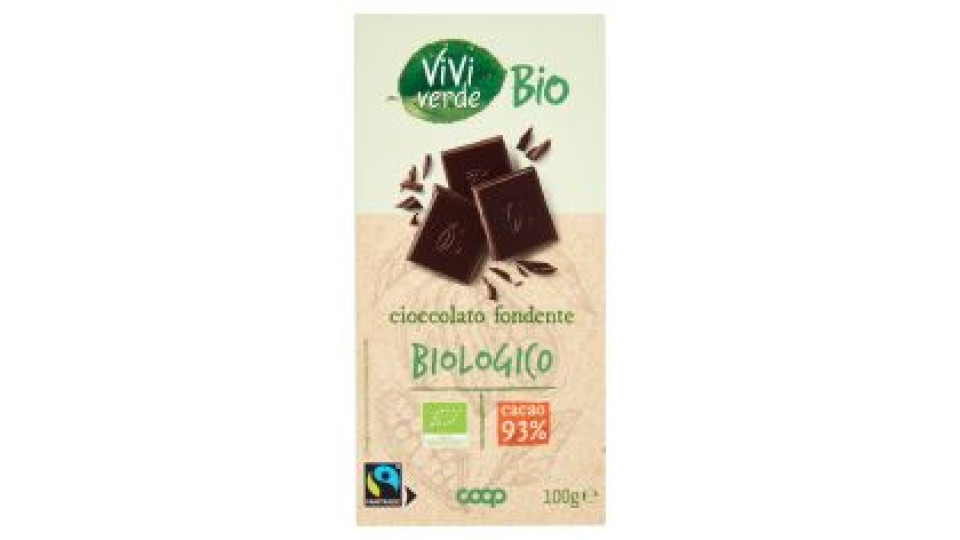 Cioccolato Fondente Biologico Cacao 93% 100 G