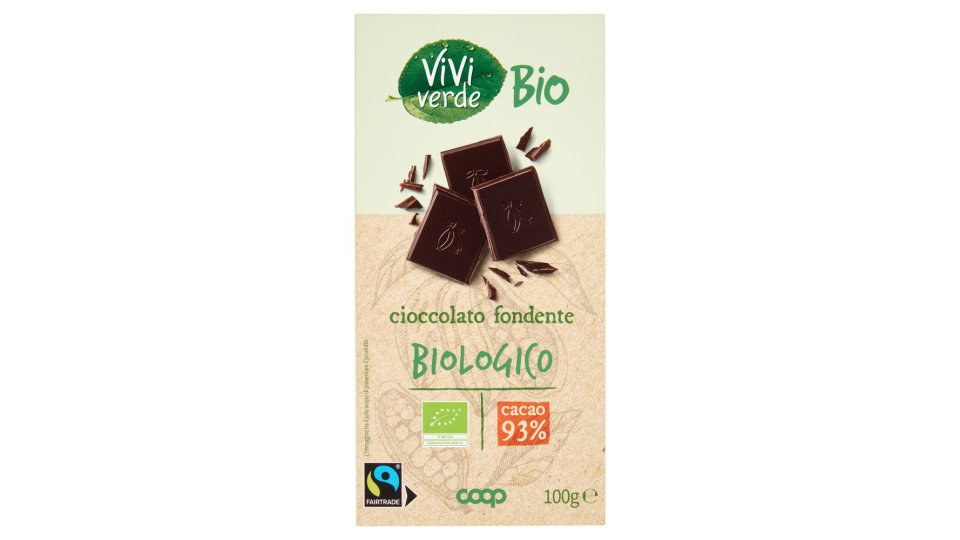 Cioccolato Fondente Biologico Cacao 93% 100 G