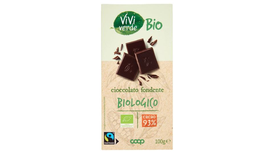 Cioccolato Fondente Biologico Cacao 93% 100 G