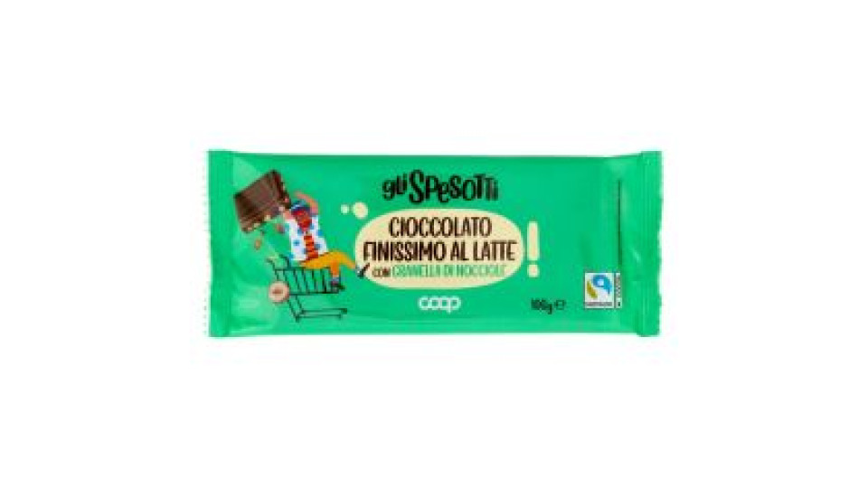 Cioccolato Finissimo Al Latte Con Granella Di Nocciole 100 G