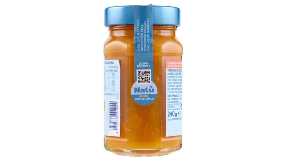 Rigoni Di Asiago Natù Senza Zuccheri Aggiunti° Pesche Gialle Bio 240 G