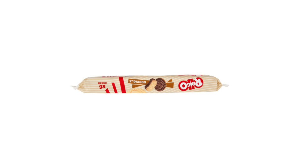 Ringo Nocciola Biscotti Farciti Con Crema Nocciola E Cioccolato Snack Merenda 6 Porzioni 330g
