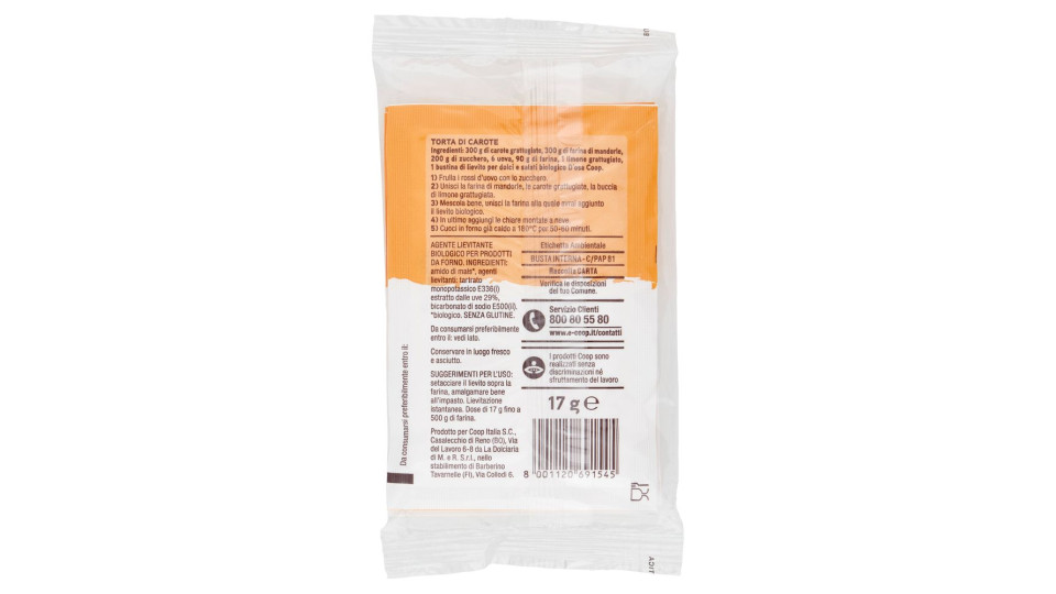 Lievito Per Dolci E Salati Biologico 17 G X 3 Buste