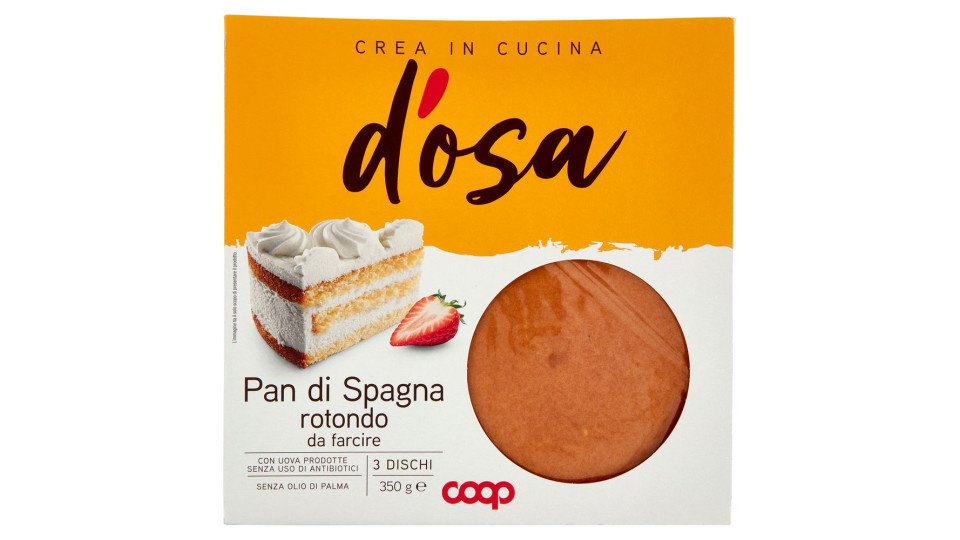 Pan Di Spagna Rotondo Da Farcire 3 Dischi 350 G