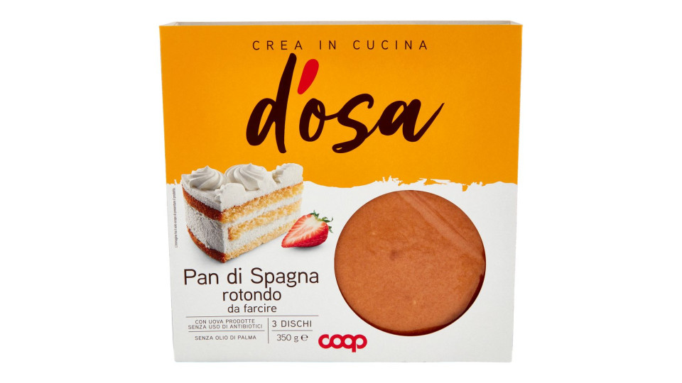 Pan Di Spagna Rotondo Da Farcire 3 Dischi 350 G