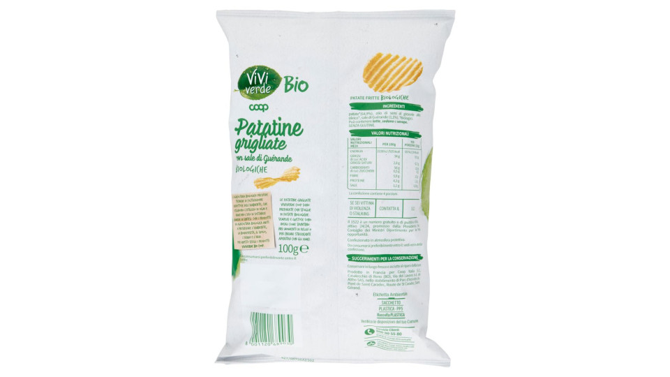 Patatine Grigliate Con Sale Di Guérande Biologiche 100 G