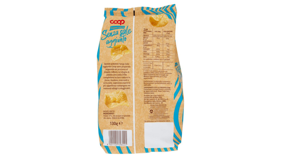 Doppia Cottura Senza Sale Aggiunto 130 G