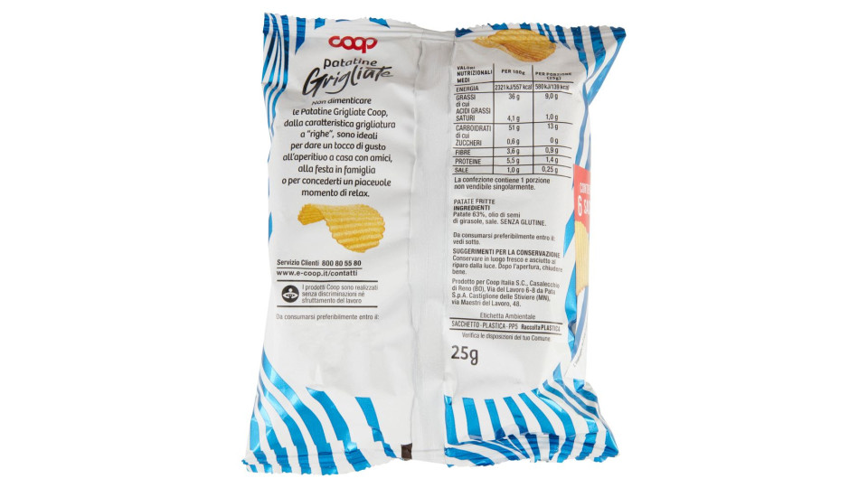 Patatine Grigliate 6 X 25 G