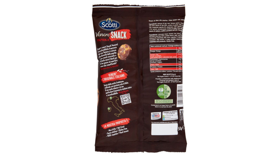 Riso Scotti Venere Snack Paprika 50 G