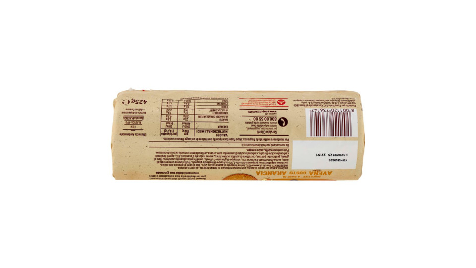 Biscotti Ai Cereali Digestive* A Base Di Avena Gusto Arancia 425 G