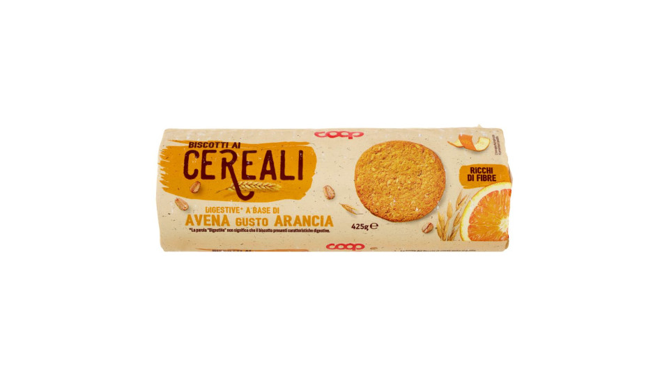 Biscotti Ai Cereali Digestive* A Base Di Avena Gusto Arancia 425 G