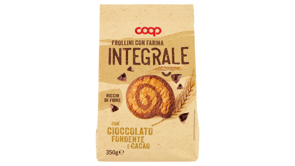 Frollini Con Farina Integrale Con Cioccolato Fondente E Cacao 350 G
