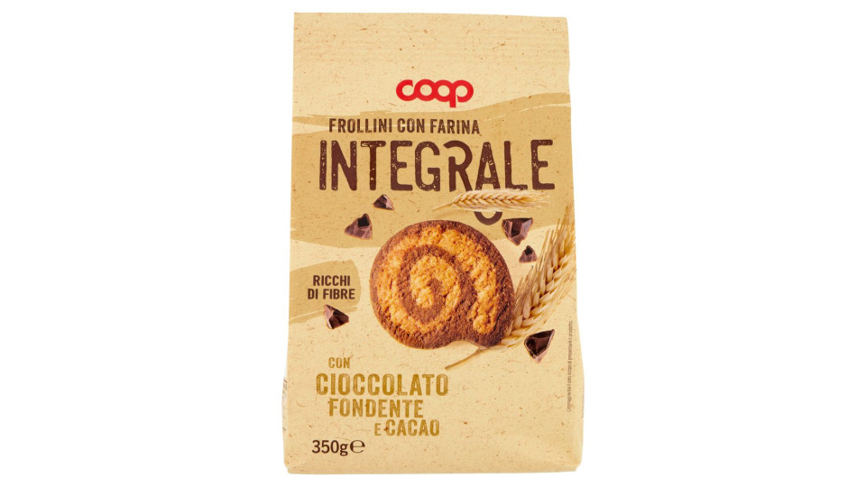 Frollini Con Farina Integrale Con Cioccolato Fondente E Cacao 350 G