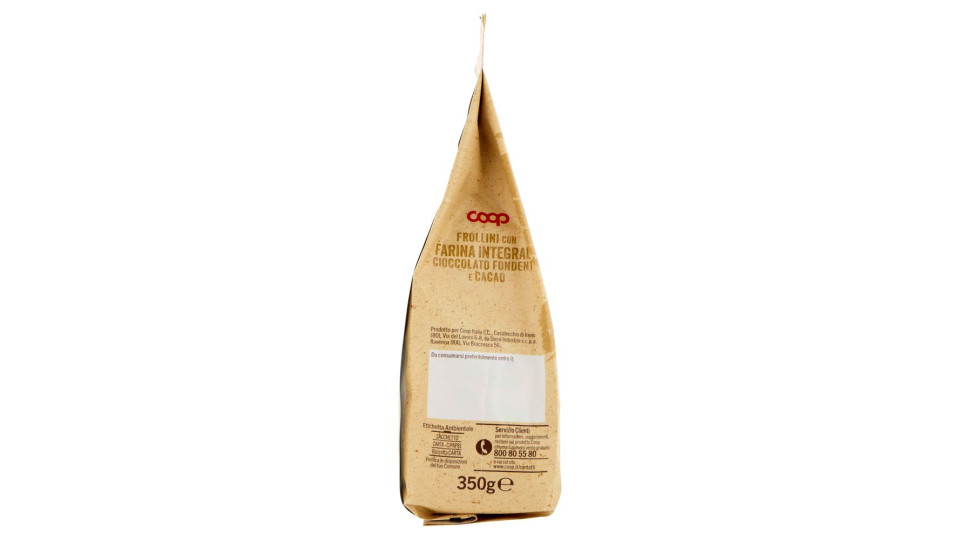 Frollini Con Farina Integrale Con Cioccolato Fondente E Cacao 350 G