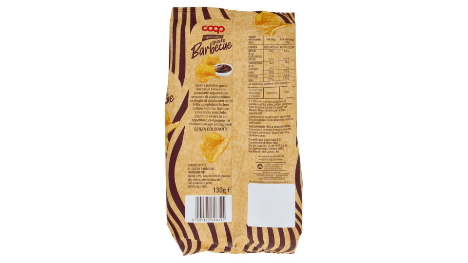 Patatine Doppia Cottura Gusto Barbecue 130 G