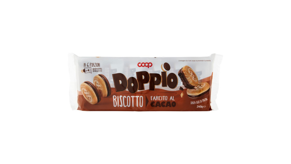 Doppio Biscotto Farcito Al Cacao 6 X 40 G
