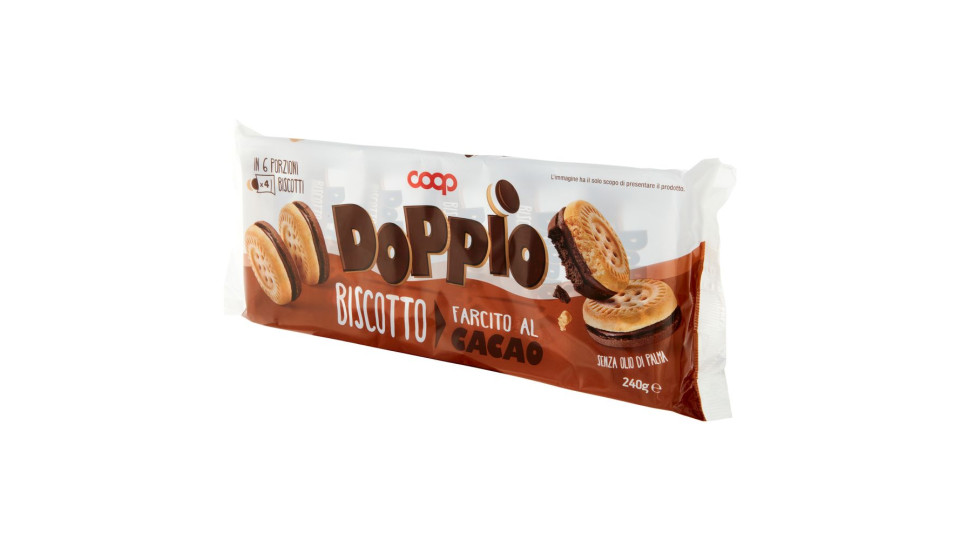 Doppio Biscotto Farcito Al Cacao 6 X 40 G