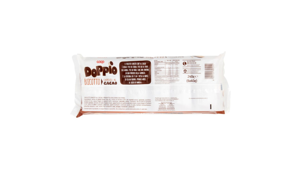 Doppio Biscotto Farcito Al Cacao 6 X 40 G