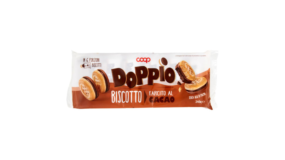 Doppio Biscotto Farcito Al Cacao 6 X 40 G