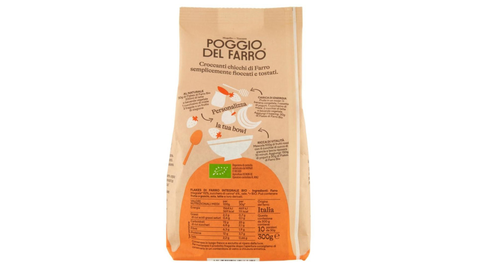 Poggio Del Farro Flakes Di Farro Integrali Bio 300 G