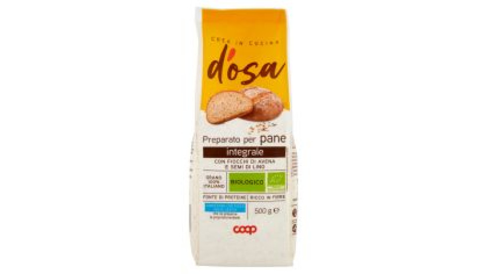 Preparato Per Pane Integrale Con Fiocchi Di Avena E Semi Di Lino Biologico 500 G