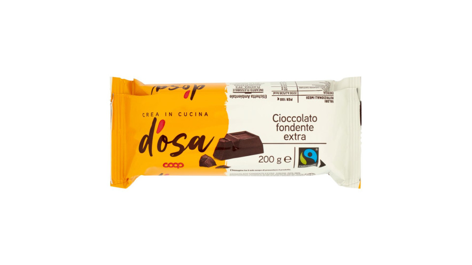 Cioccolato Fondente Extra Per Dolci 200 G