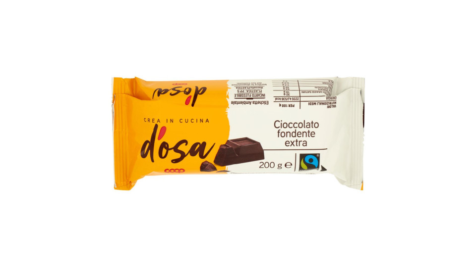 Cioccolato Fondente Extra Per Dolci 200 G