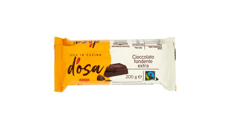 Cioccolato Fondente Extra Per Dolci 200 G