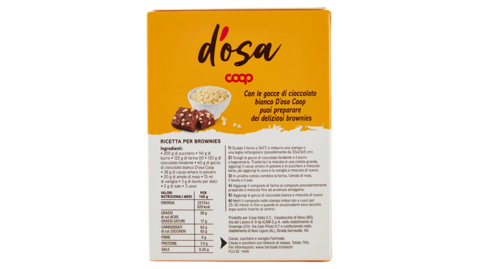 Gocce Di Cioccolato Bianco 125 G