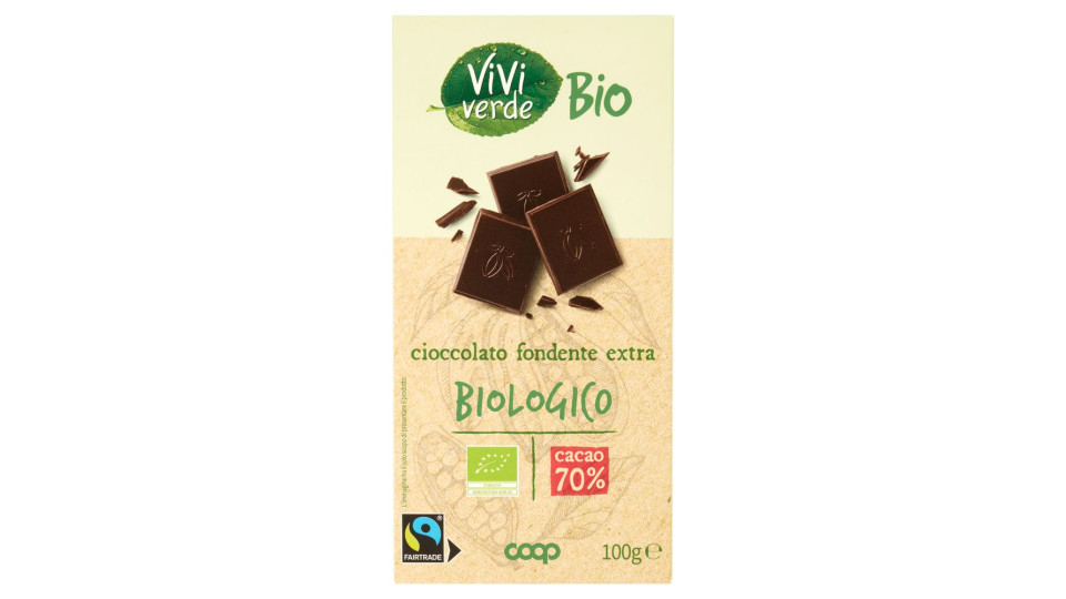 Cioccolato Fondente Extra Biologico Cacao 70% 100g