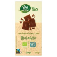 Cioccolato Finissimo Al Latte Biologico Cacao 39% 100 G