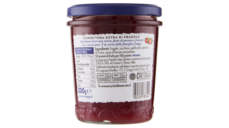 Zuegg I Frutteti Di Oswald Zuegg Fragole 320 G