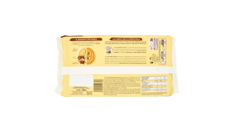 Mulino Bianco Baiocchi Biscotti Snack Farciti Con Crema Alla Nocciola E Cacao 260g