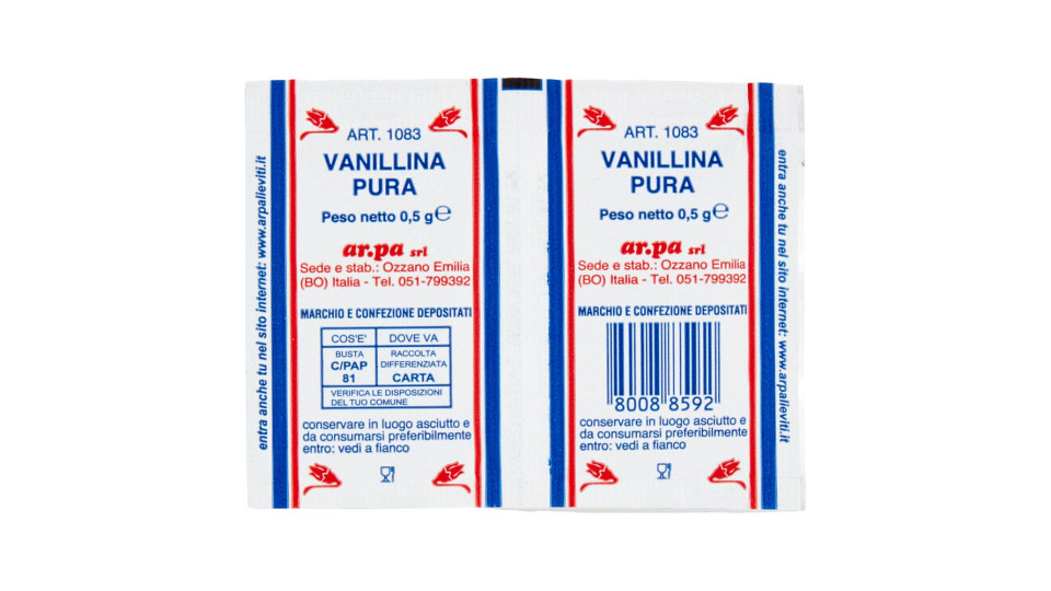 Ar.pa Vanillina Pura 2 X 0,5 G