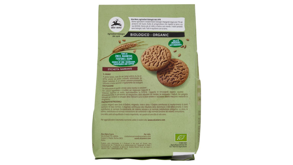 Alce Nero Frollini Integrali 350 G
