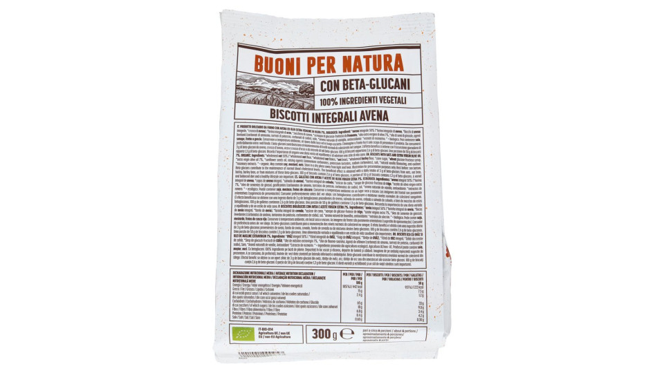Germinal Bio Buoni Per Natura Biscotti Integrali Avena 300 G