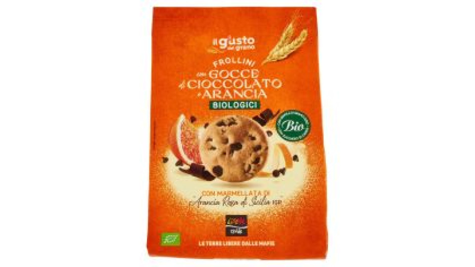 Libera Terra Il Giusto Gusto Del Grano Frollini Con Gocce Di Cioccolato E Arancia Biologici 300 G