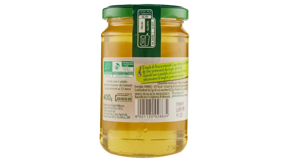 Miele Di Acacia Biologico 400 G